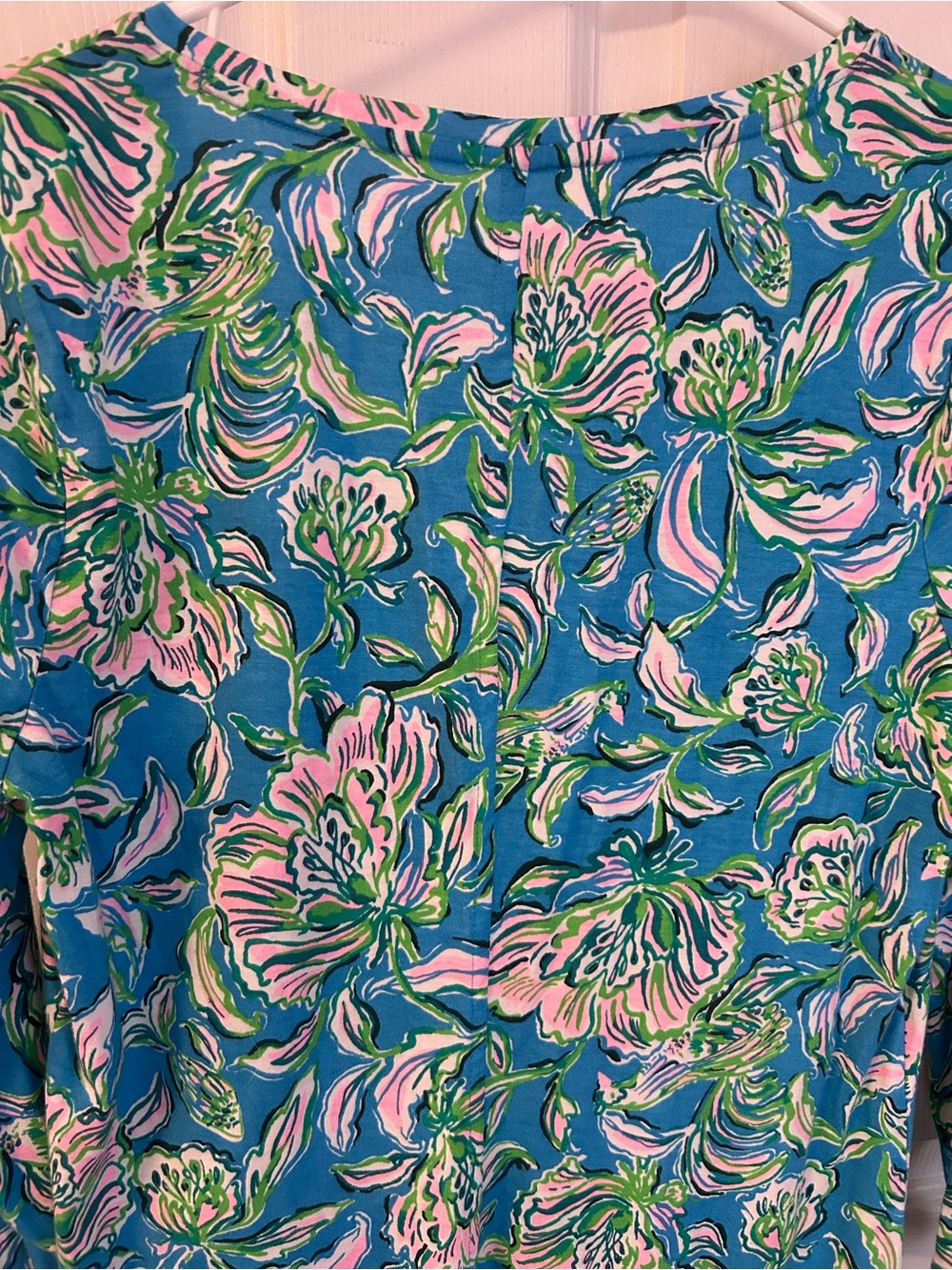 Lilly Pulitzer Tessa Three Quarter Sleeve V Neck Dress Small Cumulus Blue Chick - Picture 4 of 14